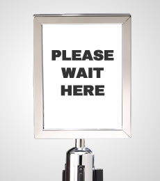 Sign Holders for Retractable Barrier Stanchions